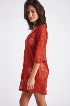 Tunique De Plage Ajourée Paprika BADAMI VANILLIER -Joli Vetement 22e badami vanillie jrd68 dev3