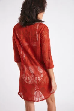 Tunique De Plage Ajourée Paprika BADAMI VANILLIER -Joli Vetement 22e badami vanillie jrd68 dos