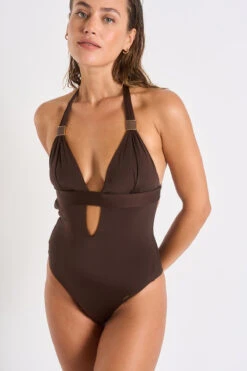 Maillot De Bain 1 Pièce Marron ELISE ALAMOR -Joli Vetement 22e elise alamor hzt78 dev4