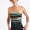 Maillot De Bain Une Pièce Bustier Noir Et Rayé ISABEL ONDURA