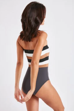 Maillot De Bain Une Pièce Bustier Anthracite LEONIE OSTEA -Joli Vetement 22e leonie ostea 41n70 dos