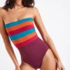 Maillot De Bain Une Pièce Bustier Coloré LEONIE OSTEA