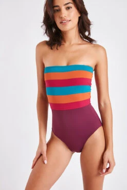 Maillot De Bain Une Pièce Bustier Coloré LEONIE OSTEA -Joli Vetement 22e leonie ostea 41n95 dev2
