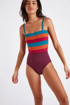 Maillot De Bain Une Pièce Bustier Coloré LEONIE OSTEA -Joli Vetement 22e leonie ostea 41n95 dev4