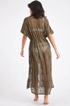 Tunique De Plage Longue Kaki LIZAE VANILLIER 9 Tunique De Plage Longue Kaki LIZAE VANILLIER -Joli Vetement 22e lizae vanillier jrd87 dos