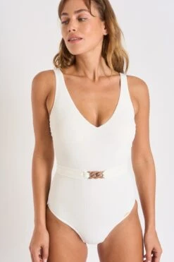 Maillot De Bain Une Pièce écru MANDINI BREHAT