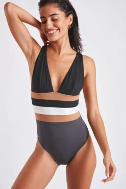 Maillot De Bain Une Pièce Anthracite NICOLE OSTEA -Joli Vetement 22e nicole ostea 41n70 dev4
