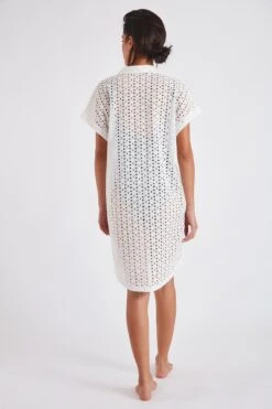 Chemise De Plage Blanche Broderie Anglaise PAQUEA PALACA -Joli Vetement 22e palaca paquea zhe10 dos