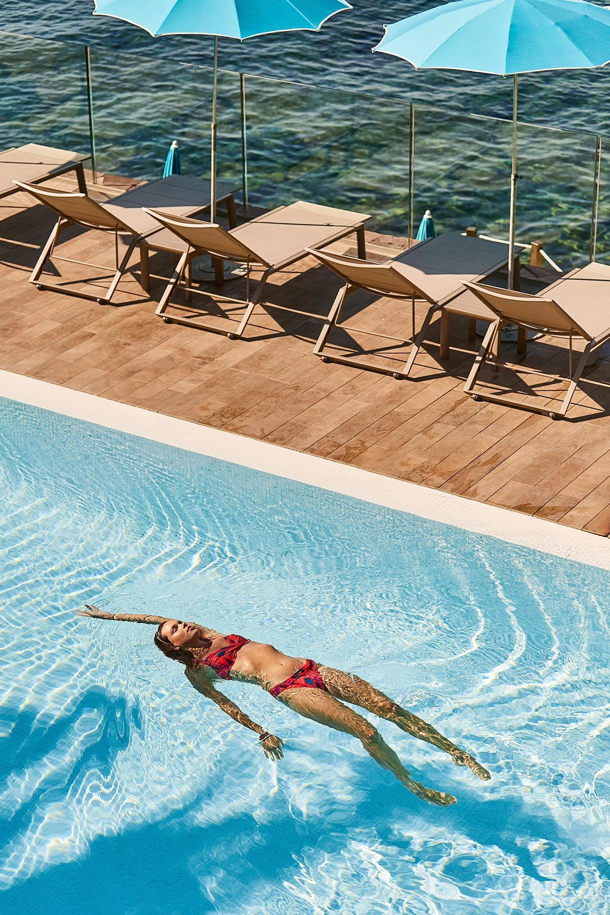 Maillot De Bain 2 Pièces Papaye Saskia & Mauve Colorea – Image 2