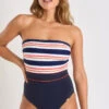 Maillot De Bain 1 Pièce Bustier Marine à Rayures ISABEL BERKANE