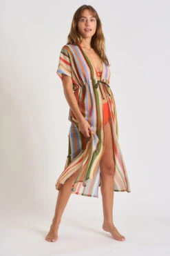 Tunique écrue Rayées LIZAE GOLFITO -Joli Vetement 23e lizae golfito zhu11 dev1