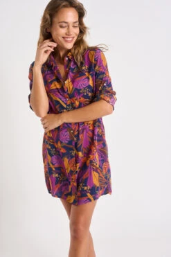 Chemise Bleu Foncé à Motifs NOLIE VOILGAMBEYA