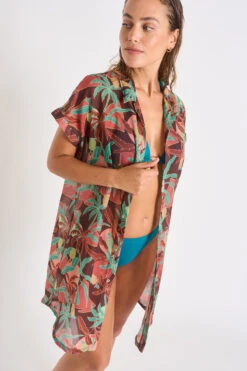 Chemise Marron à Motifs PALACA JALAMA