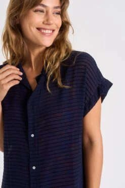 Chemise Marine PALACA SOLOBEACH -Joli Vetement 23e palaca solobeac lhy06 dev8