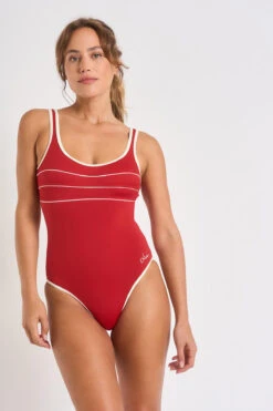 Maillot De Bain Une Pièce Rouge Cerise ANCOLIE LAVANDOU -Joli Vetement 71e ancolie lavando 41n89 dev1 1