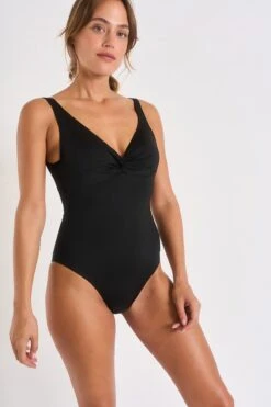 Maillot De Bain 1 Pièce Livia NANCIE LAVANDOU Uni Noir